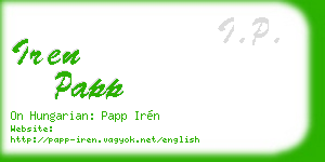 iren papp business card