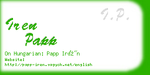 iren papp business card